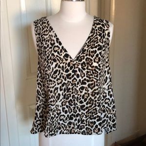 Free People Leopard tank blouse
